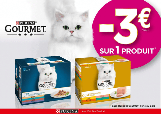 Échantillon gratuit Gourmet gold pour chat –